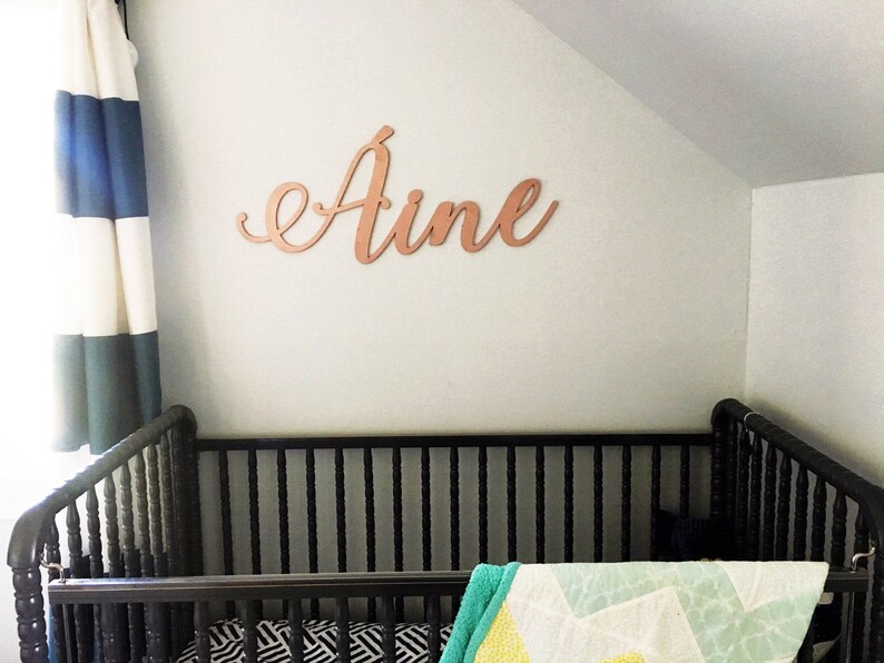 Personalized Cutout Name Sign - Rose Gold - Girls Room Decor - Baby ...