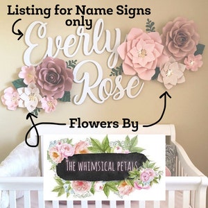 Nursery Name Signs First and Middle Cutout Words for Wall Decor image 2