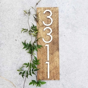 Personalized Herringbone Address Sign, House Number Plaque, House Name Signs, New Home Gift