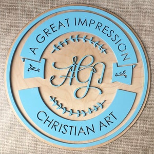 Custom 3D Logo Sign - Small business Sign - Craft Show Sign - Wooden Letters - Office Singage - Wooden Business Logo Sign
