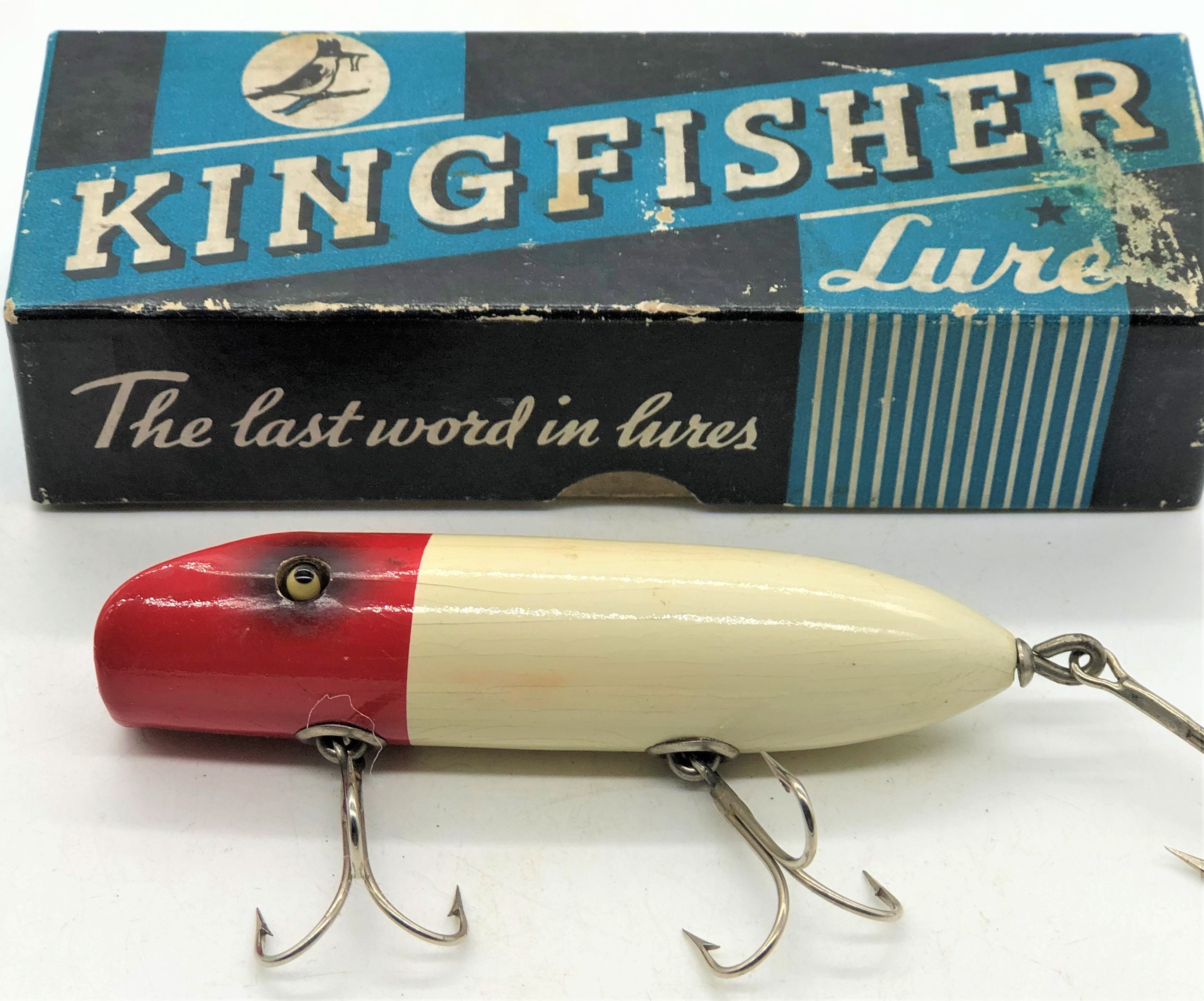 Vintage Kingfisher Fishing Lure witb Box