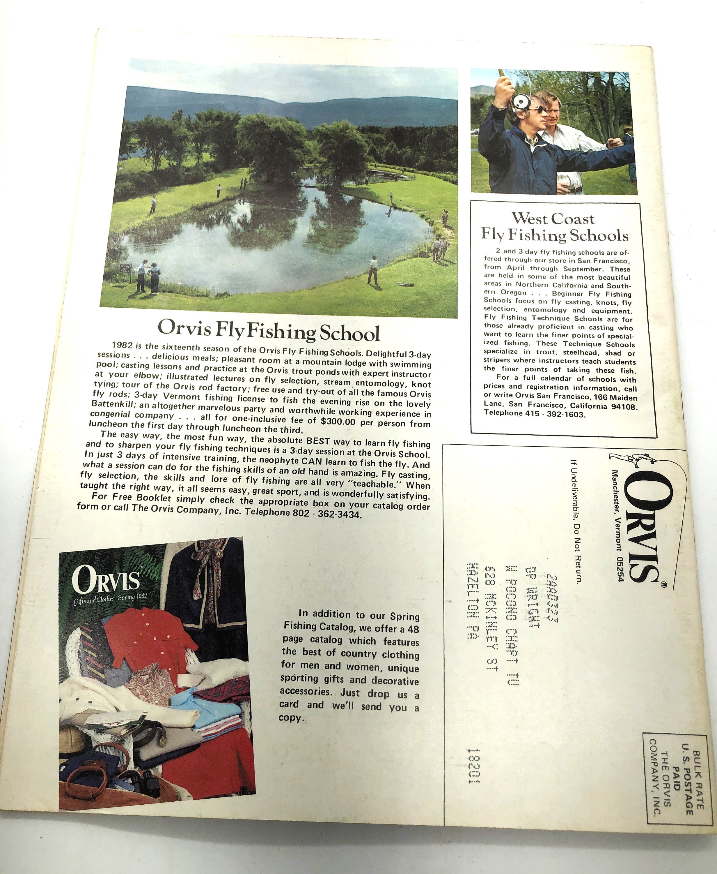 1982 Orvis Fishing Catalog Etsy