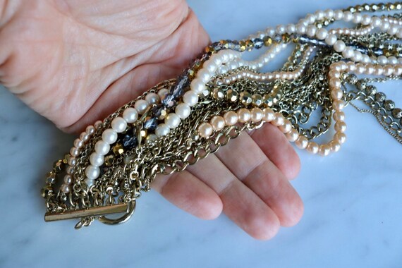 Dramatic Statement multi-strand necklace Sequin b… - image 9