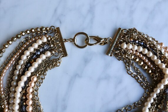 Dramatic Statement multi-strand necklace Sequin b… - image 7