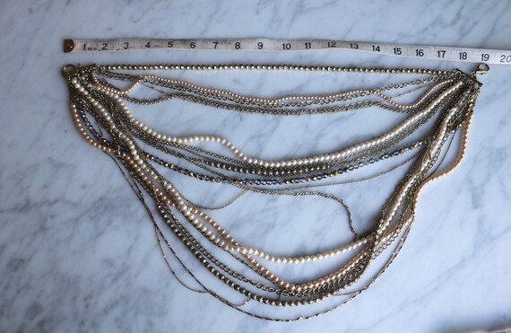 Dramatic Statement multi-strand necklace Sequin b… - image 4