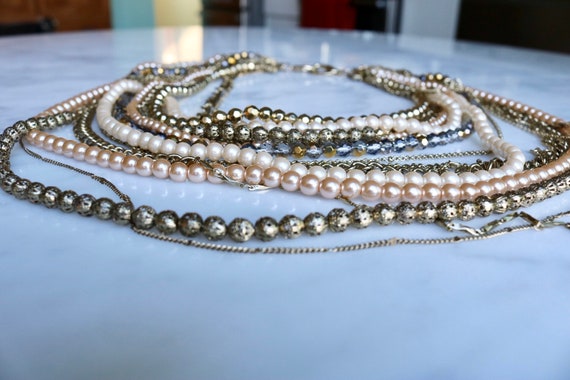 Dramatic Statement multi-strand necklace Sequin b… - image 6