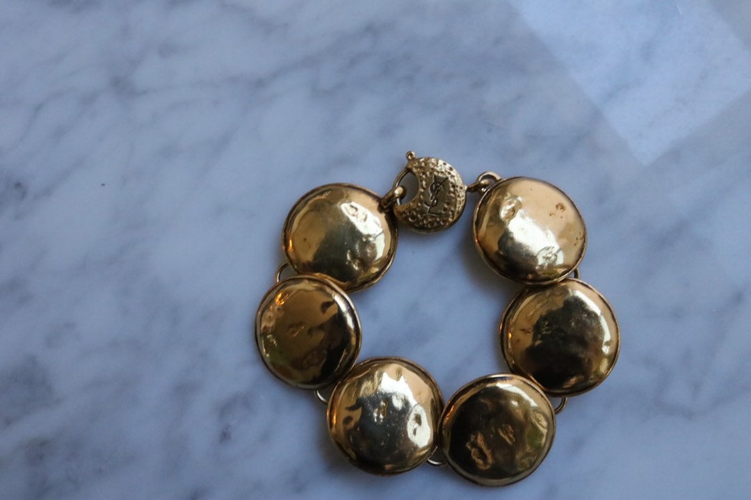 YSL ブレスレット Vintage YSL Charm Coil Bracelet Gold Tone Paris 1980's | eBay