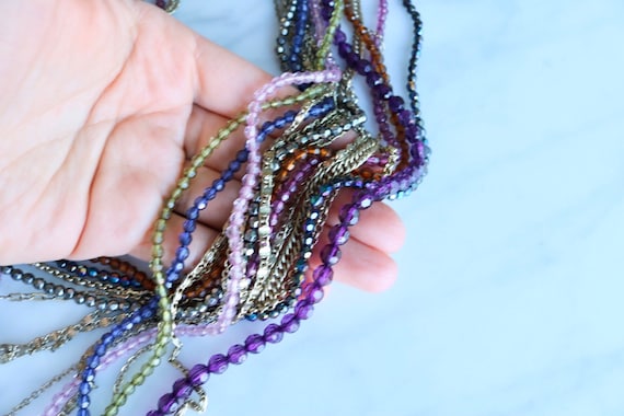 Dramatic statement multi-strand beaded necklace - image 8