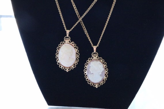 Hobé vintage pair of cameo necklaces new with tags - image 5