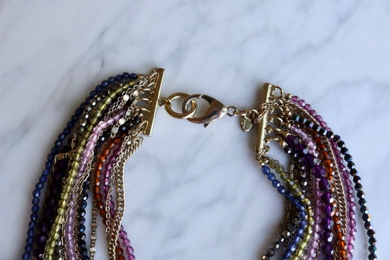 Dramatic statement multi-strand beaded necklace - image 4