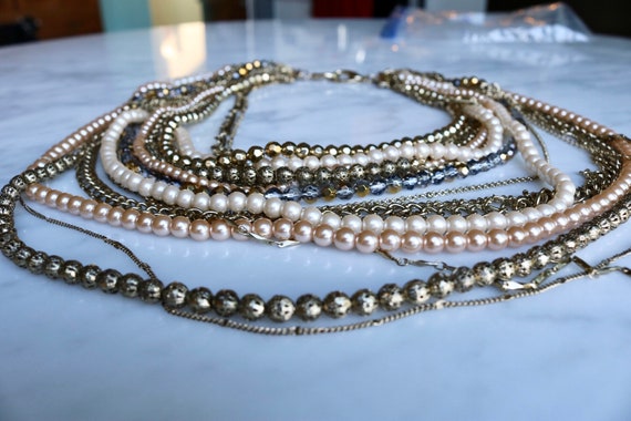 Dramatic Statement multi-strand necklace Sequin b… - image 10