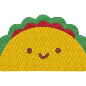 Instant Download Taco Embroidery and Applique Design