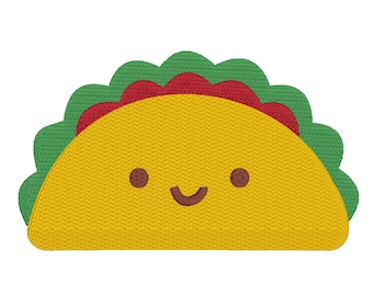 Instant Download Taco Embroidery and Applique Design