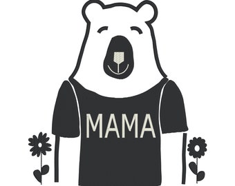 Instant Download Mama Bear Embroidery Design