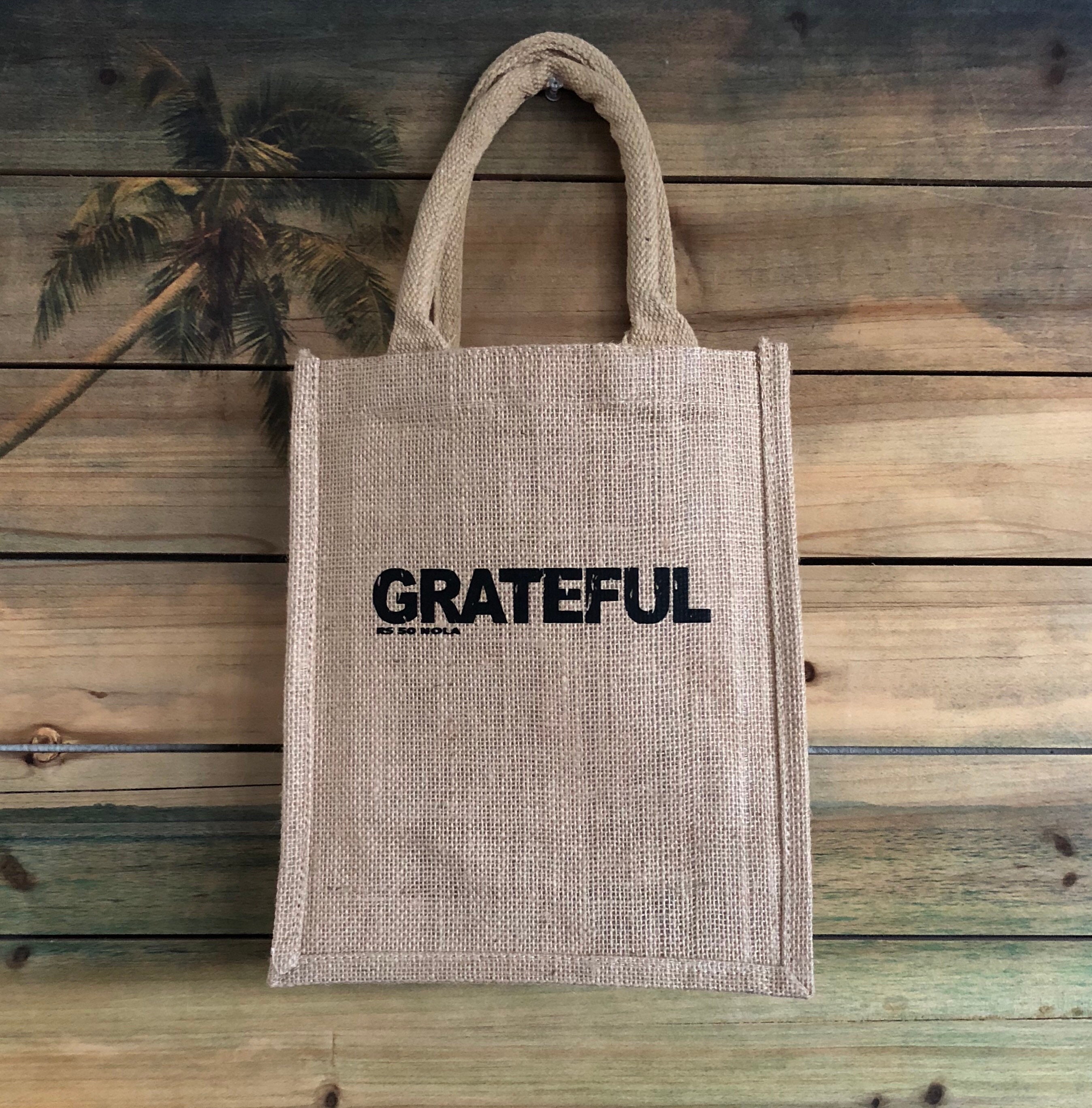 Custom Printed Jute Burlap Tote Bags Small Size Personalized Etsy