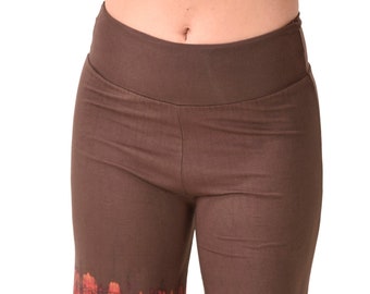 Tie Dye Wide Leg Pants: Bohemian Rayon Spandex Blend