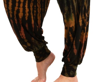 Tie Dye Harem Pants: Pleated Bohemian Yoga Pants
