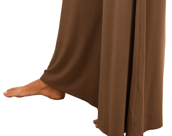Pantalones anchos de color liso con bolsillos - 2368N