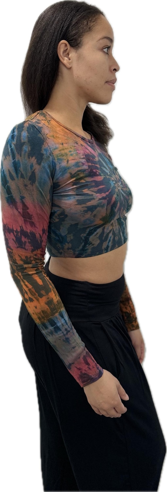 T-shirt Tie Dye Manica Corta In Cotone 100% - Unisex, Colori Vivaci, Multicolore, Colortone - Foto 3