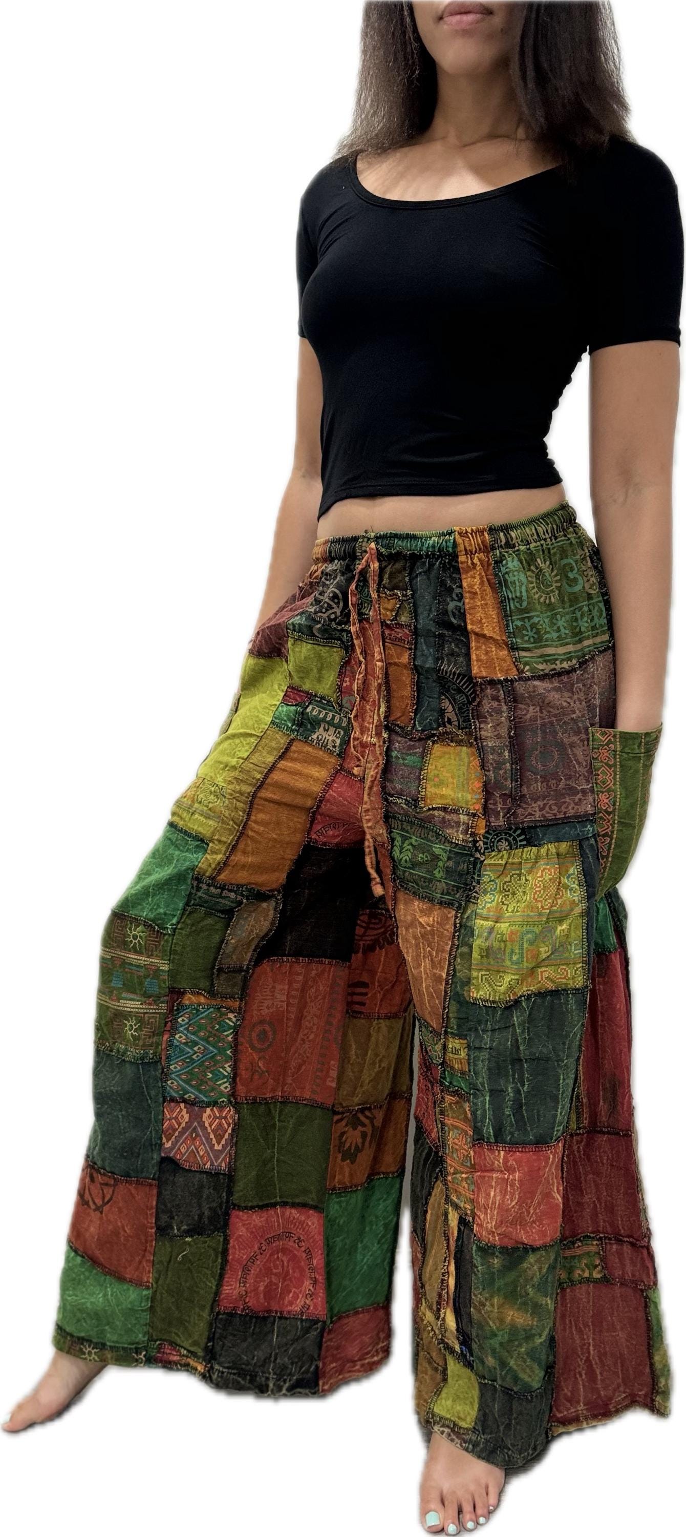 Eaphi cotton lace patchwork pants / ecru
