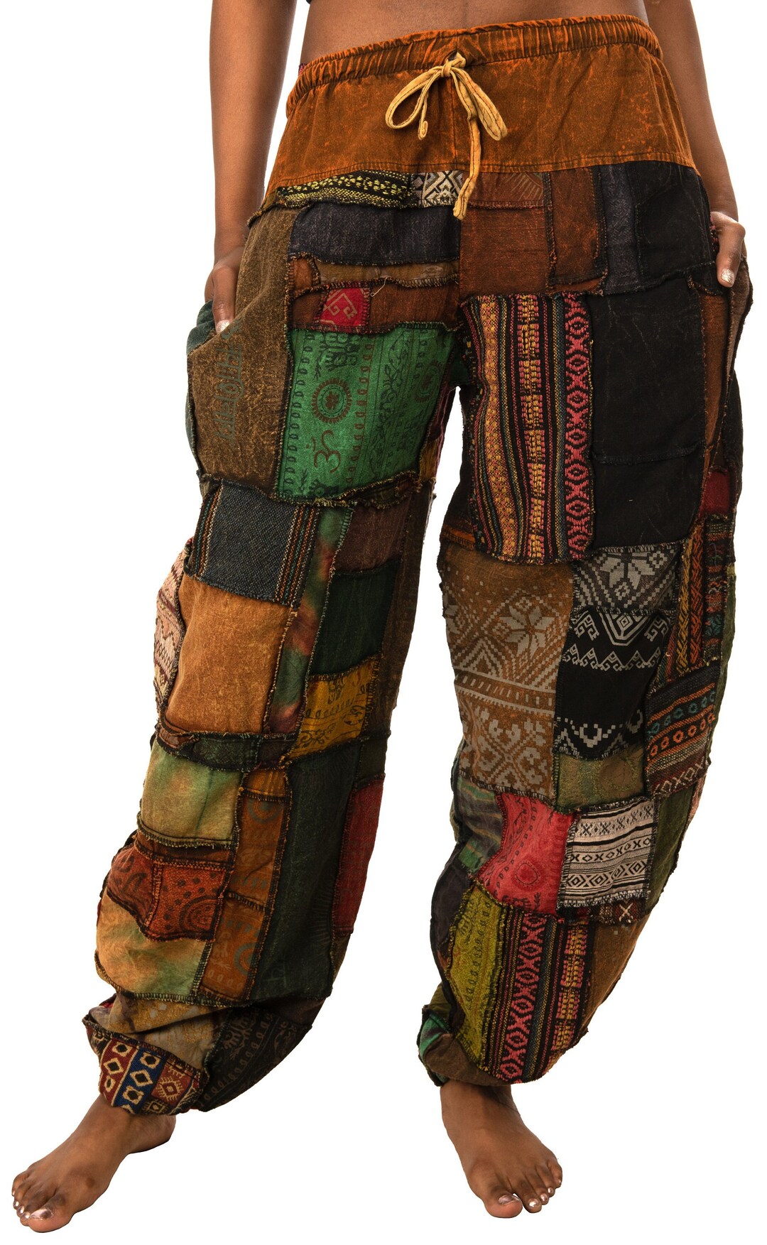 Hippy Harem Pants with Front Pockets main image 1