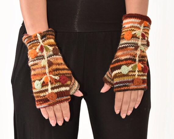 Guanti Colorati Alternativi Guanti Lana Mano Fatati GURU SHOP - Lavorati A Mano In Nepal