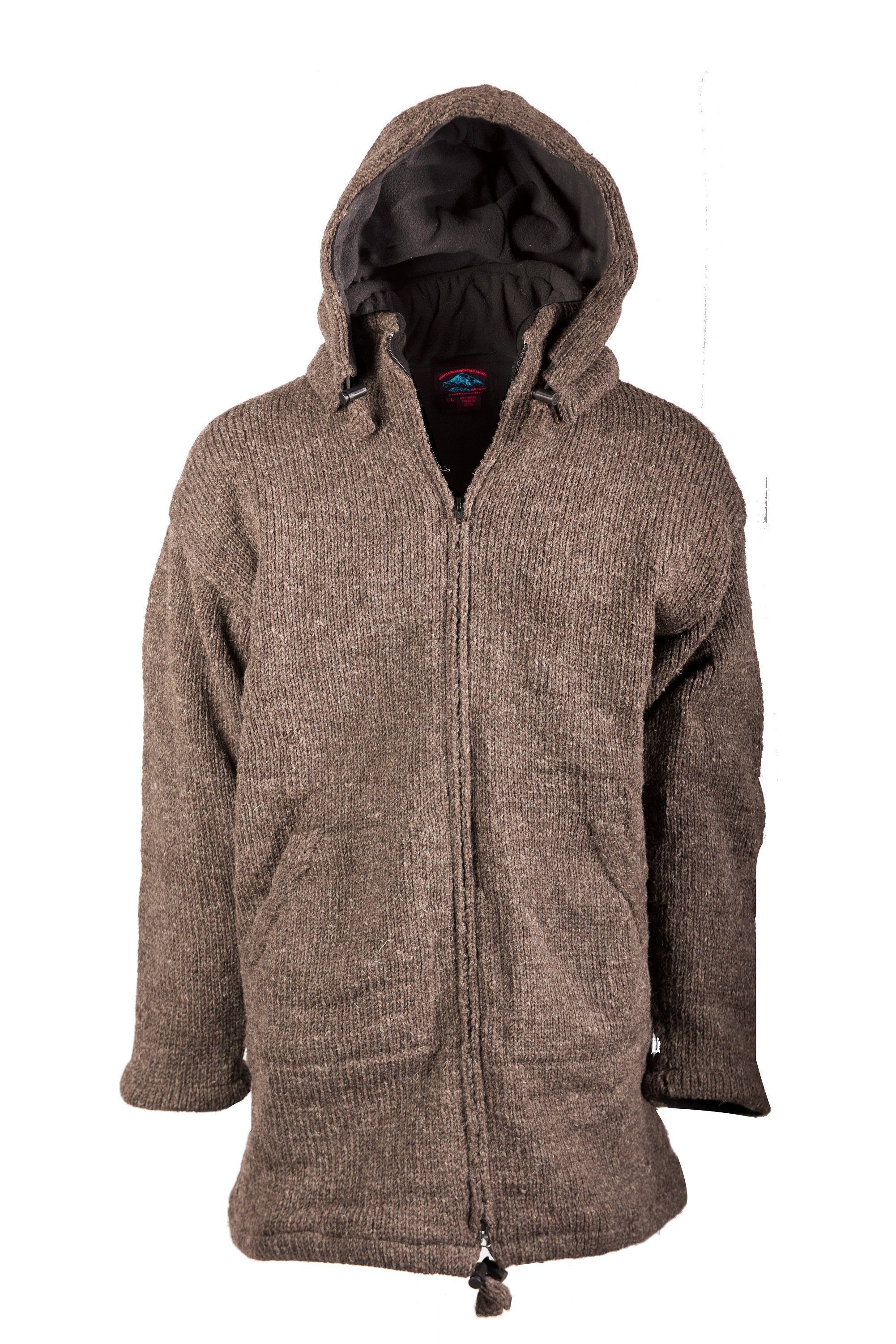 Hand Made Wool Coat Himalayan Mountain Jacket Wool Sweater Etsy