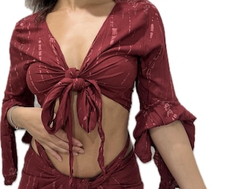 Ręcznie malowany top z wiskozy tie-dye: bluzka w stylu boho na festiwal