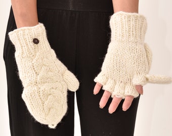 Inc International Concepts Skip Stitch Mittens Cream Inc International Concepts Skip Stitch Mittens Cream