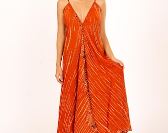 black and orange tie dye dress Orange Tie Dye Gown