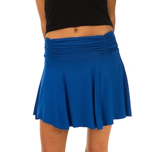 Rock Mini einfarbiger Rock Viskose Spandex Mischgewebe Einfarbiger Minirock