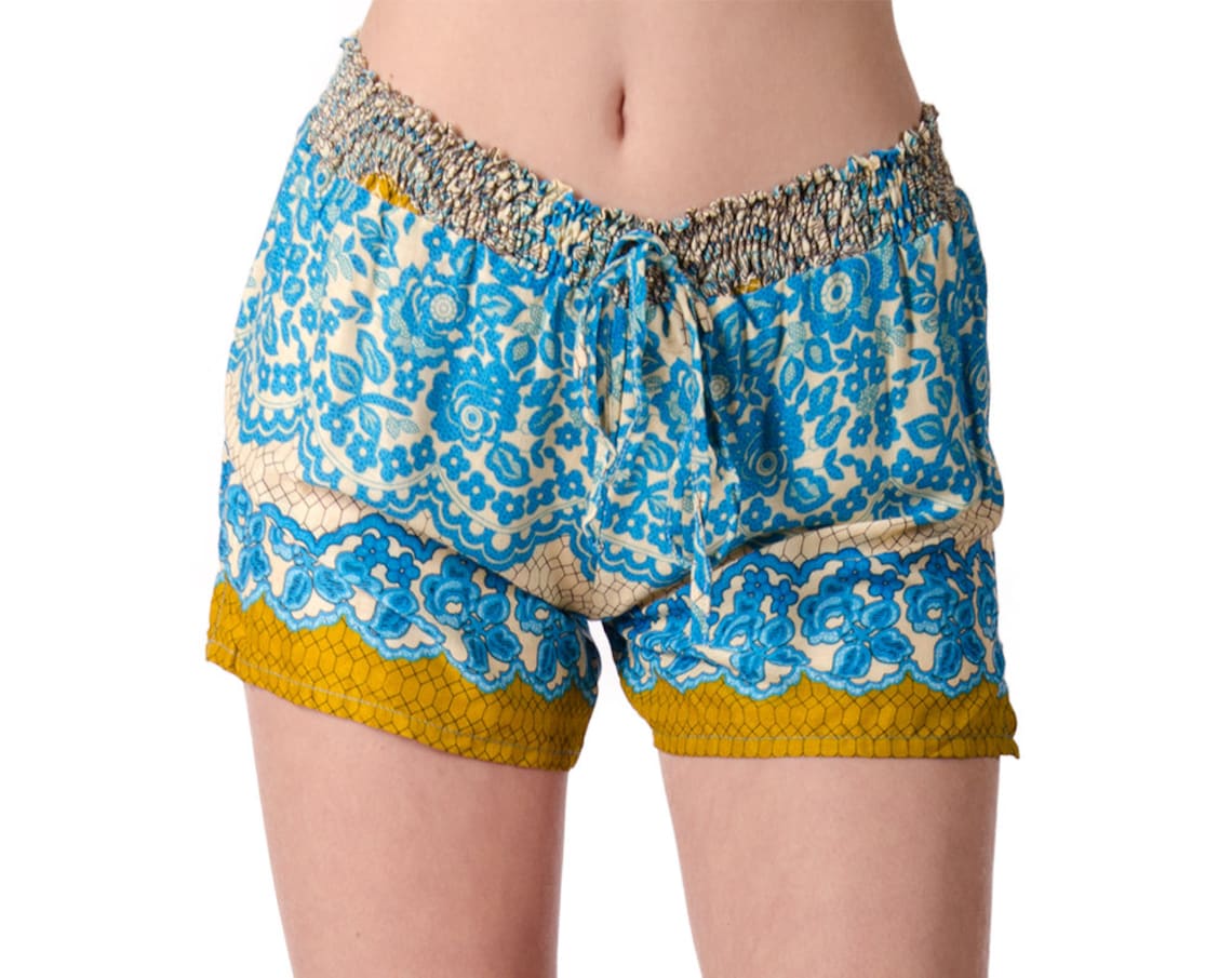 Print Shorts Women Shorts Hippie Shorts Boho Shorts Bohemian Etsy
