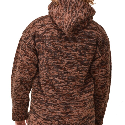 Hand Made 100% Merino Wool Norwegian Icelandic Cardigan Irish Nordic design Nepalese Jacket Polar Fleece shops lined Hoodie Sweater Winter Coat