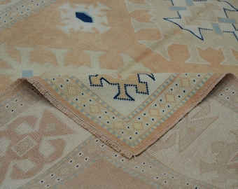Alfombra vintage de lana turca tejida a mano / Alfombra decorativa para el hogar 6'0x8'8
