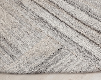 Handwoven Turkish Kilim Rug | Goat Hair Flatweave | 7x10 Feet