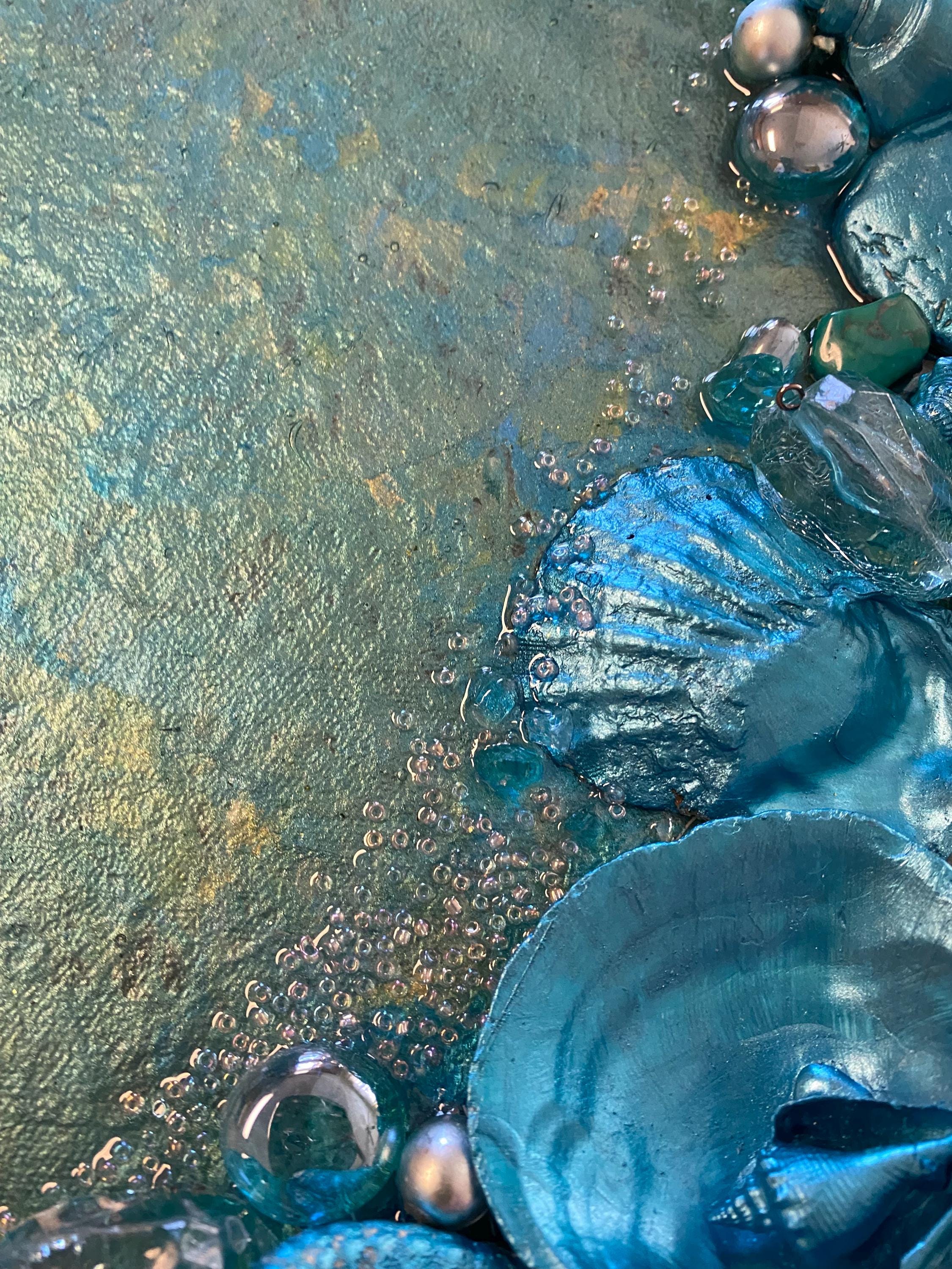 Shell Resin Art on Canvas - Etsy