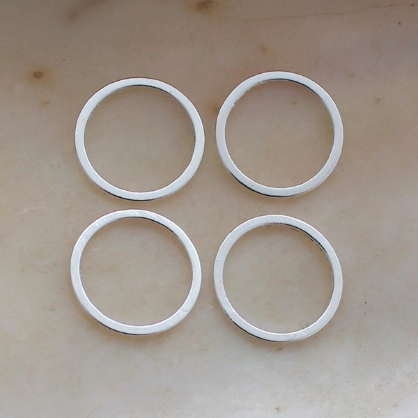 50/100 PCS Bright Silver Flat Soldered Closed Linking Jump Rings - 10mm Lead Free