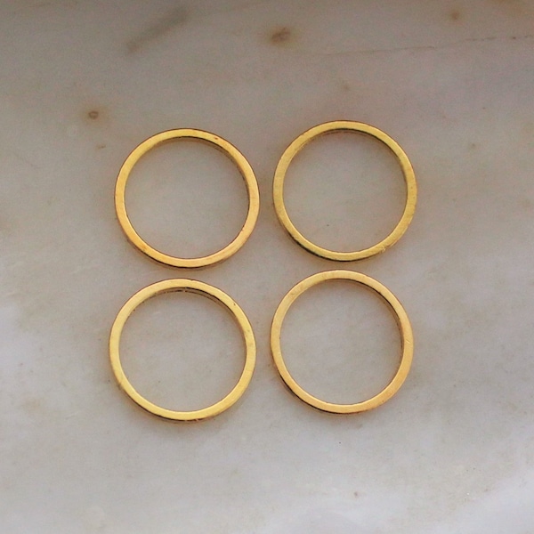 50/100 PCS Bright Gold Flat Soldered Closed Linking Jump Rings - 10mm Lead Free