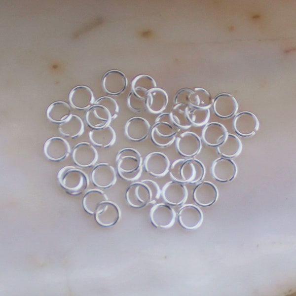 300/600 Pcs Bright Silver 4mm Extra Strong Jump Rings - 21 Gauge Lead Free