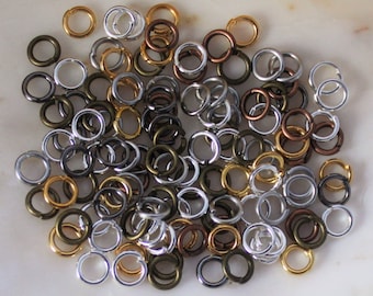 300/600 Pcs Bright Silver 4mm Extra Strong Jump Rings 21 Gauge Lead ...