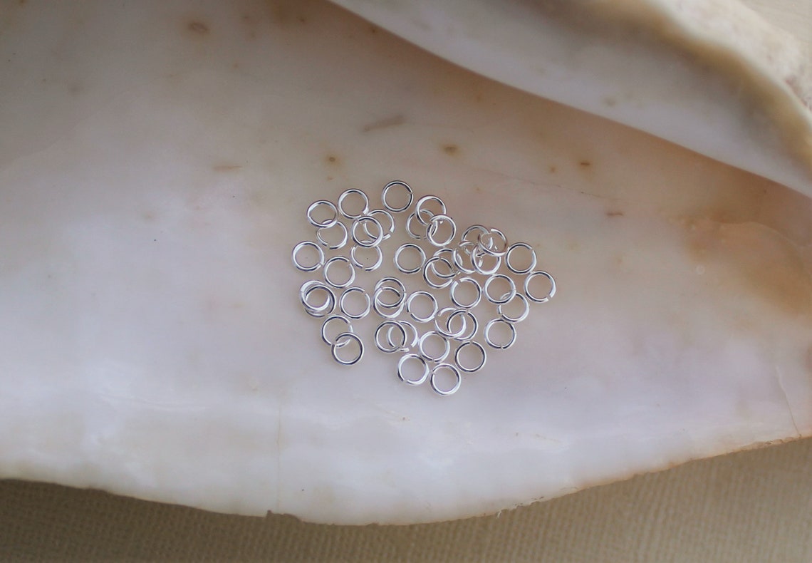 300/600 Pcs Bright Silver 4mm Extra Strong Jump Rings - 24 Gauge Lead ...
