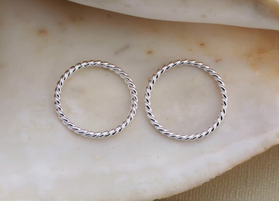 20/50/100 PCS Bright Silver Round Twisted Linking Ring - Etsy