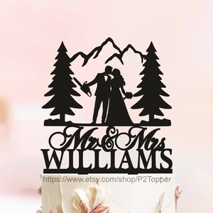 Logger Wedding Cake Topper, Chainsaw Cake Topper, Lumberjack Wedding Cake Topper,  Timberjack Cake Topper, Mr And Mrs Cake Topper P005