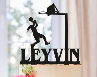 Women's Basketball Cake Topper,Basketball Cake Topper,Sports Cake Topper,Baskertball Birthday Cake Topper,Personalized Cake Topper (0333)