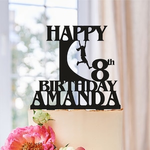 Female Climber cake topper, Wall Climbing Cake Topper, Warped Wall, Wall Climbing Party decor, Birthday Cake Topper 436