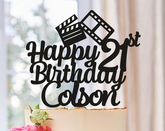 Movie Star Cake Topper,Hollywood Birthday cake topper,Birthday cake topper,Red Carpet cake topper,Movie Night Cake topper,Birthday 0493