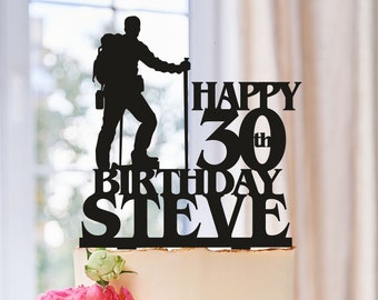 Climber Cake Topper, Birthday Cake Topper, Mens Cake Topper, Personalized Cake Topper,Birthday Topper,Birthday Party,Sports Cake Topper 0450