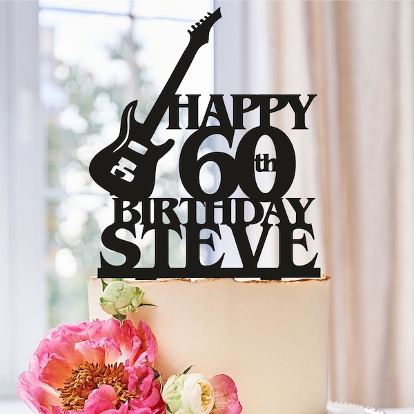 Gitarre Cake Topper,Musiker Cake Topper,E-Bass,Band,Gitarren Spieler Cake Topper,Musik Geburtstag Cake Topper 0328