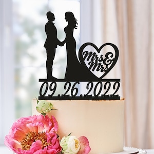 Lesbian Cake Topper with date,Lesbian Wedding Cake Topper,Same Sex + DATE Cake Topper,Mrs and Mrs Cake Topper,Wood Cake Topper,Lesbian 0616