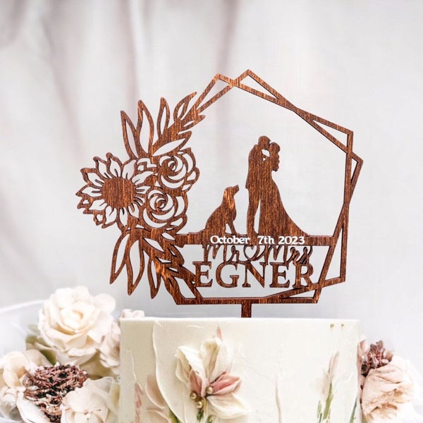 Floral Cake Topper - Etsy